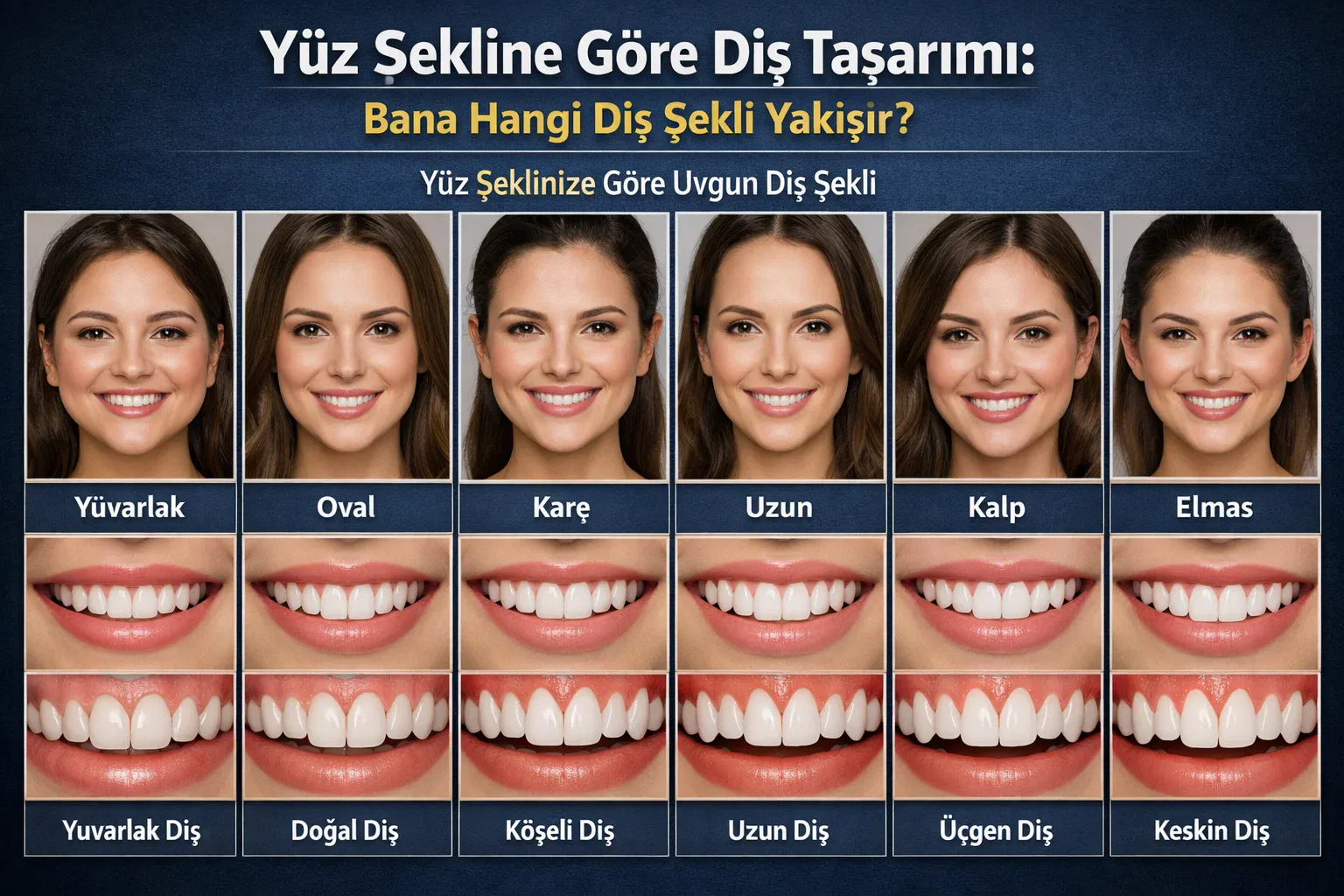 Yüz Şekline Göre Diş Tasarımı